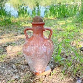 amphora being cleaned