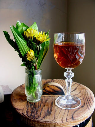 The oak fermenting barrels are idea for primary fermentation of flower wines