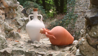 White Amphora and Terracotta Amphora Pots