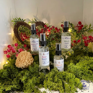 Skin Toner Set Pure Organic Floral Waters With Face Care Sponge