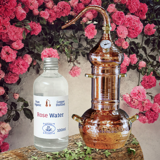 Pure Organic Copper Distilled Rose Water