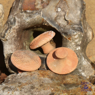 Clay Exfoliator, foot scrubber, exfoliating disc of terracotta clay