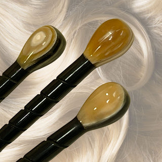 Horn Hair Pins – Handcrafted with Spiral Grip Secure Hold