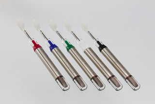 The colour range of the J3X. Notice that the conductor is at the opposite end of the handle to the brush head.