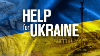 10 ways uk citizens can help ukraine picture of blue and gold flag with text help ukraine