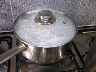 burnt saucepan being rescued with hemp soap
