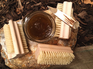 the ultimate antimicrobial hand and nail cleaning kit with hemp oil soap, natural scrubbing brushes and horn manicure tools