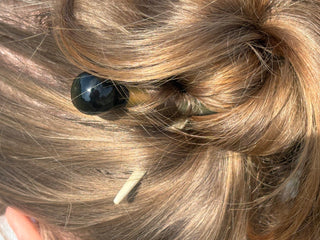 Horn Hair Pins – Handcrafted with Spiral Grip Secure Hold
