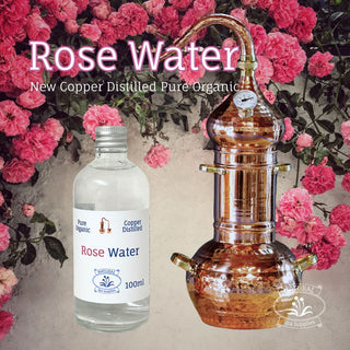 Pure Organic Copper Distilled Rose Water