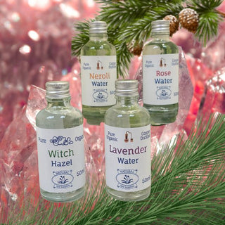 Skin Toner Set Pure Organic Floral Waters With Face Care Sponge
