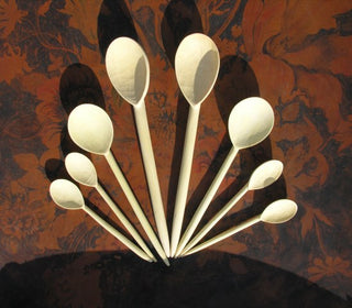 Orange Wood Spoons