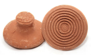 Terracotta Clay Exfoliator with Concentric Circles Pattern